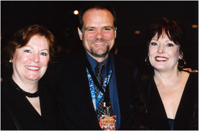 Larry with Nicki and Lynda Tice from TJ Promotions at the final Gavin convention 2002 in San Francisco.