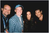Larry, brother Michael Damian and Alanis Morrisette.