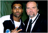 Recording artist/rapper Ginuwine with Larry at this year's American Music Awards.