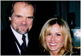 Larry with Trista from ABC televisions "The Bachelorette" out and about at a industry event.